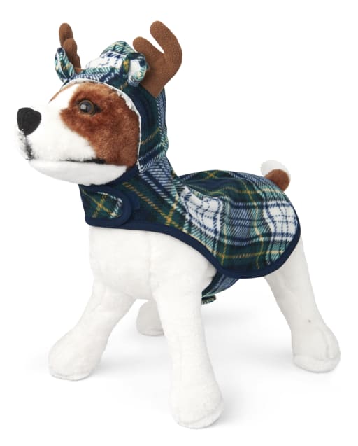 Dog Matching Family Christmas Moose Plaid Fleece Hooded Pajamas GREEN The Children s Place CA