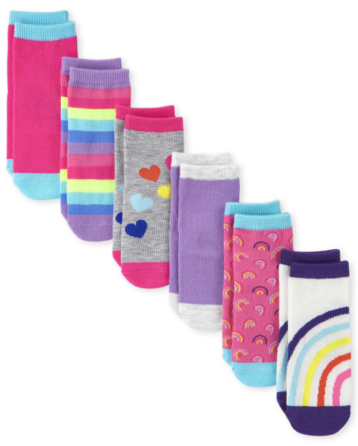 Toddler Girls Rainbow Midi Socks 6Pack The Children's Place MULTI CLR