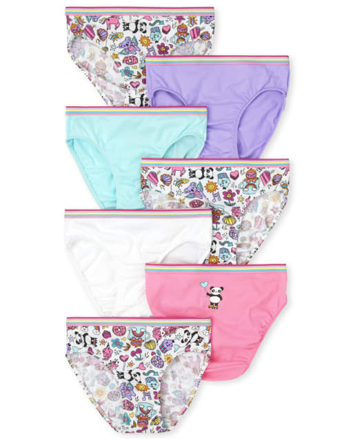 Disney Girls' Toddler Minnie Seven Pack Brief Underwear, Multi, 2T