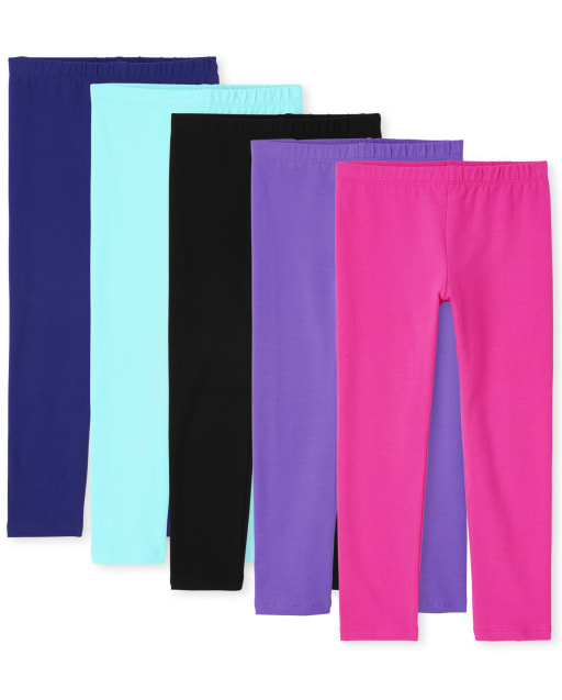 Girls Knit Leggings 5 Pack NEON PINKSIZZLE The Children s Place CA