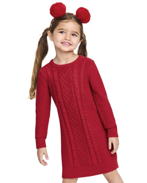 Girls cable knit dress best sale