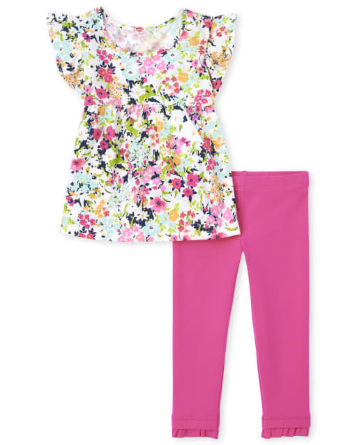 その他 mirha&puff Picnic camisole Ruffle Pants Lace Ruffle Capri – Mishu Boutique
