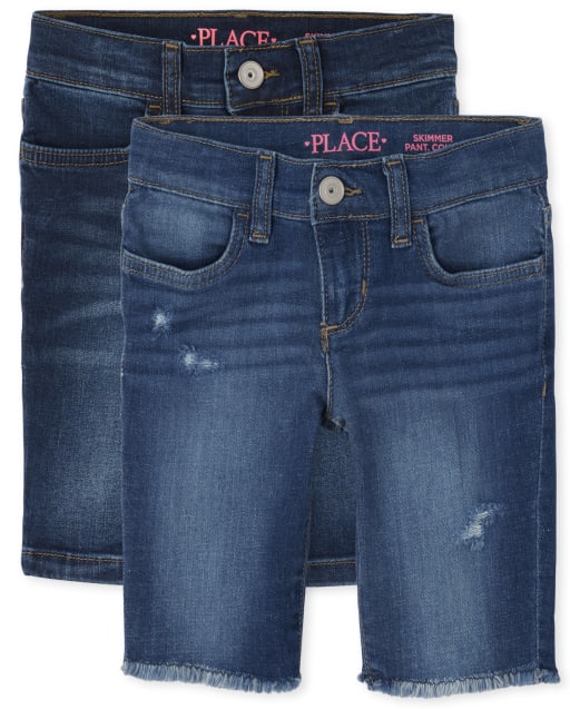 Girls Denim Skimmer Shorts 2Pack ADELE WASH The Children's Place