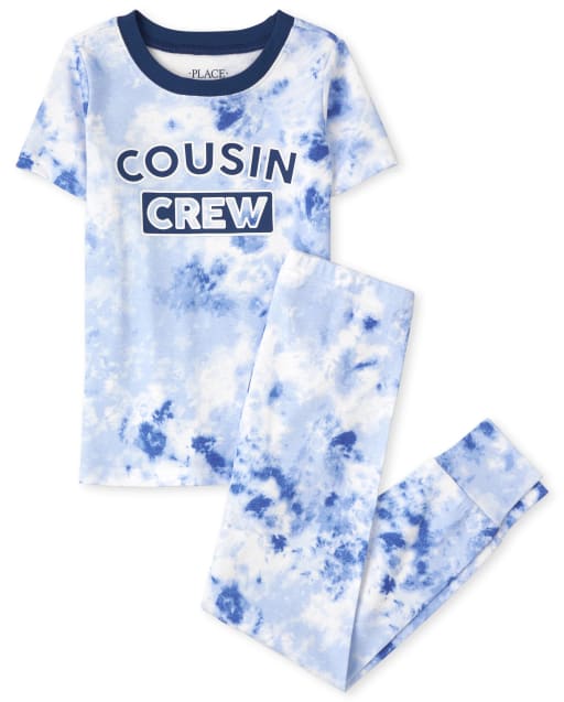 Boys Short Sleeve Cousin Crew Snug Fit Cotton Pajamas The