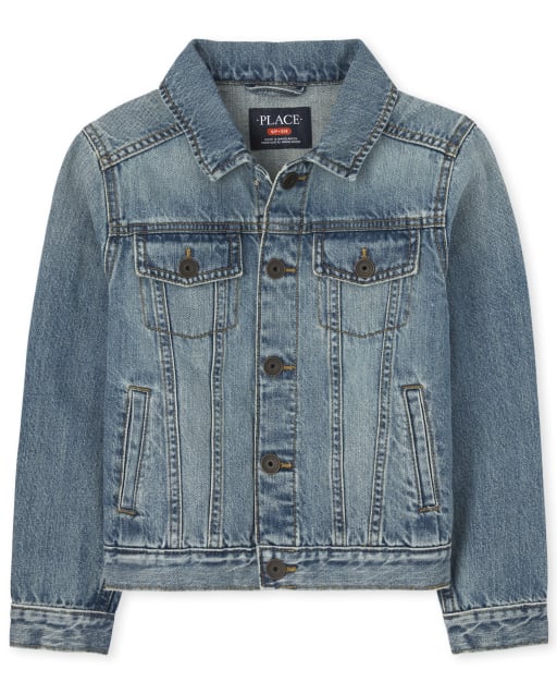 L’Appartement Boys denim Jacket Boys Long Sleeve Denim Jacket - BLUE | The Children's Place