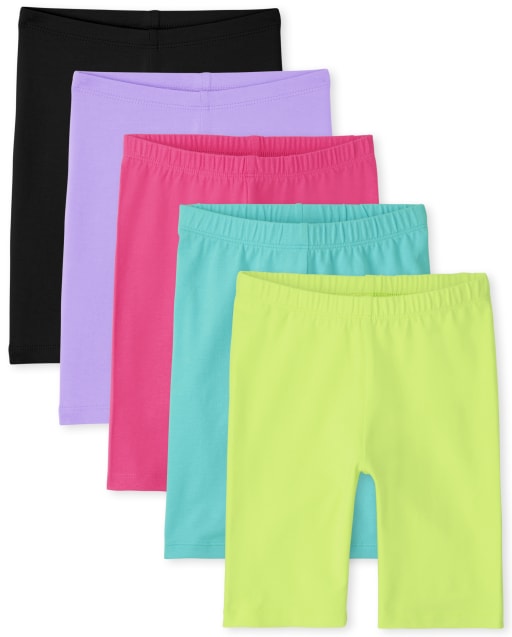 Girls Mix And Match Knit Bike Shorts 5-Pack