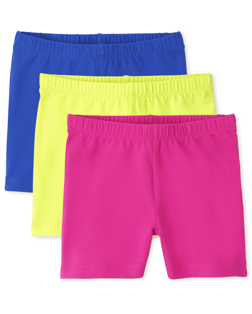 Girls Knit Cartwheel Shorts 3Pack The Children's Place FALL FUCHSIA