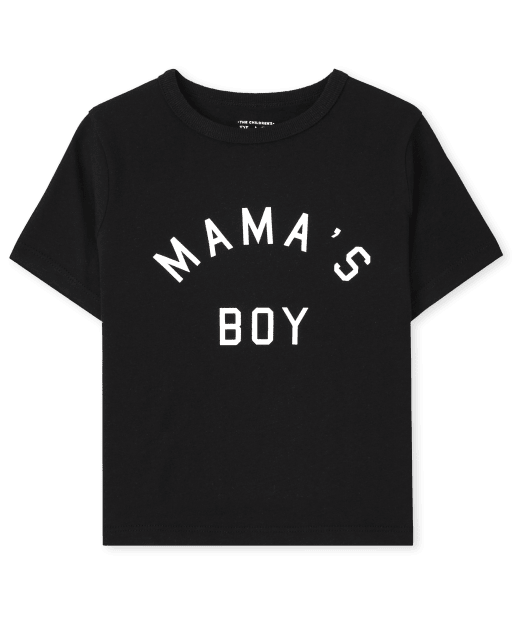 Baby And Toddler Boys Matching Family Short Sleeve Mama's Boy Graphic ...