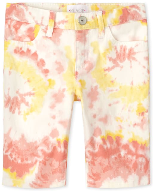 Girls Tie Dye Twill Skimmer Shorts The Children's Place SIMPLYWHT