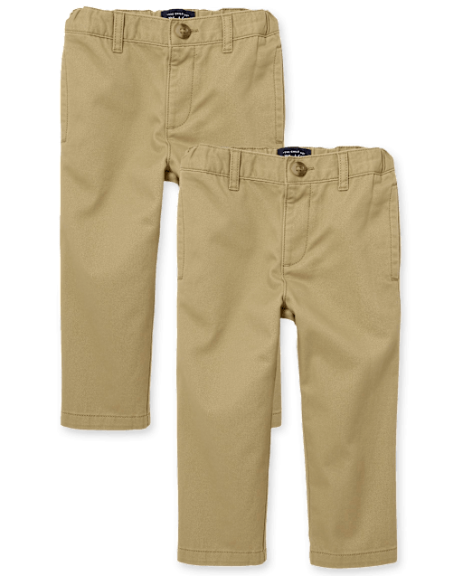 Baby And Toddler Boys Uniform Twill Woven Stretch Straight Chino Pants 2Pack The Children's