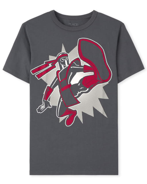 Boys Short Sleeve Ninja Graphic Tee - GRAY | The Children's