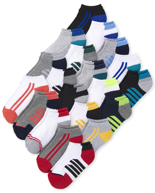 Boys Cushioned Ankle Socks 20-Pack | The Children's Place - MULTI CLR