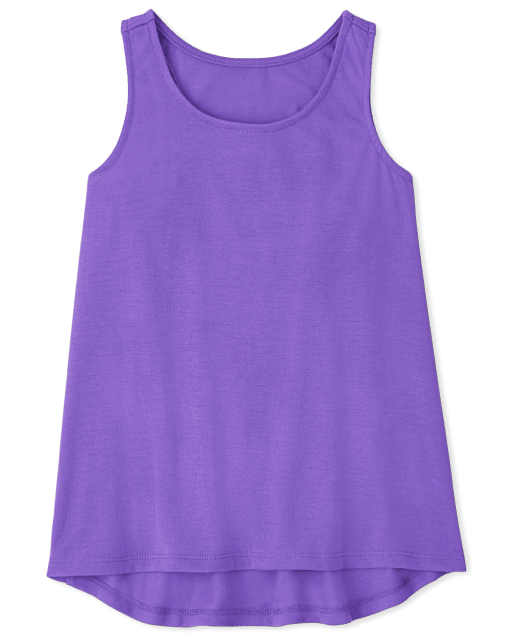 Girls Sleeveless High Low Pajama Tank Top NEON FAIRY PURPLE The Children s Place CA