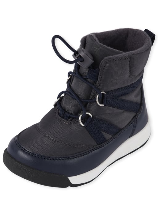 Toddler Boys Colorblock Lace Up All Weather Boots - GRAY | The