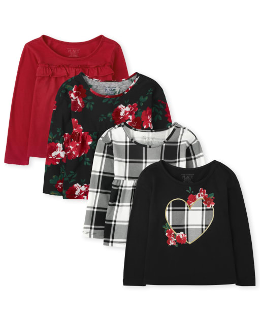 First Impressions Toddler Girls Cotton Beyond Cute Top Black Size 4t