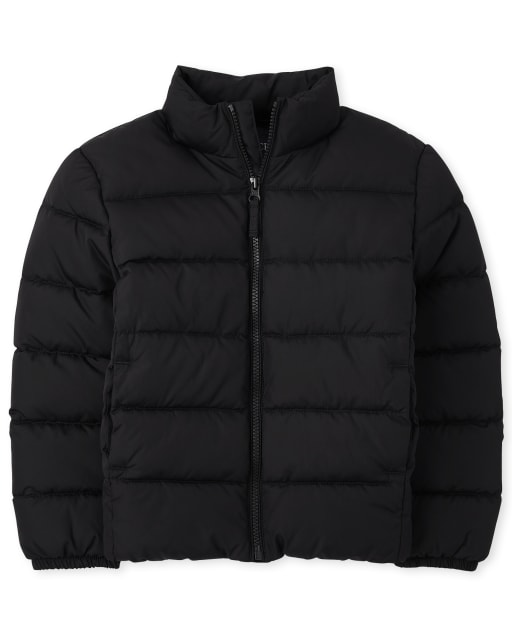 Boys Long Sleeve Puffer Jacket The Children's Place BLACK