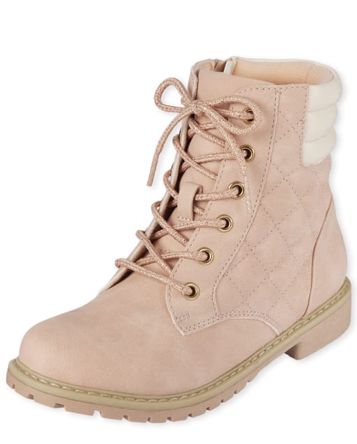 Pink lace up booties on sale