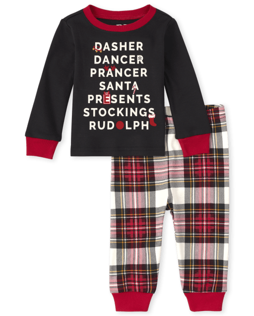 Unisex Baby And Toddler Matching Family Christmas Long Sleeve Reindeer Snug Fit Cotton Pajamas BLACK The Children s Place CA