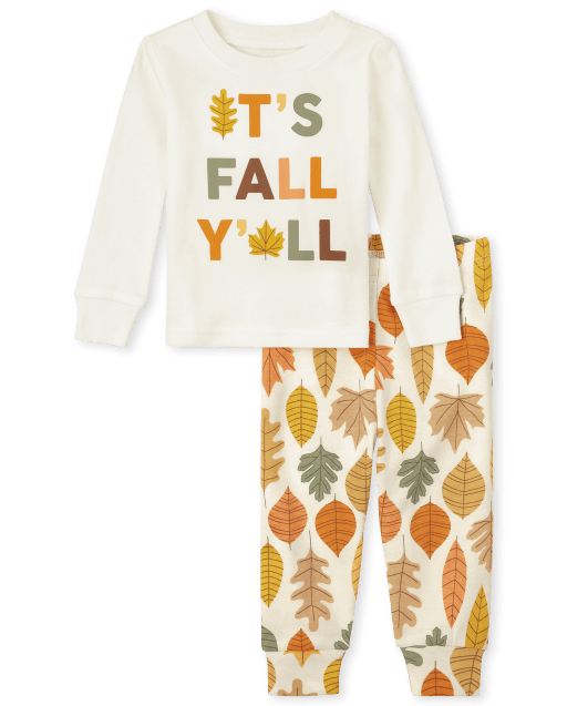Unisex Baby And Toddler Matching Family Long Sleeve Fall It s Fall Y all Snug Fit Cotton Pajamas WHITE The Children s Place