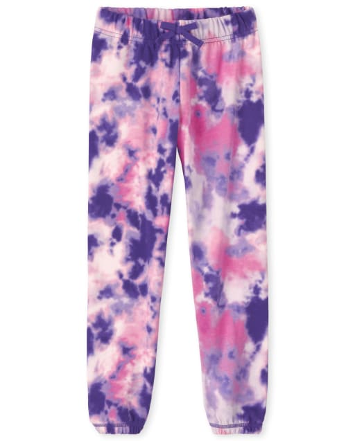 Pink and purple tie dye sweatpants 2025