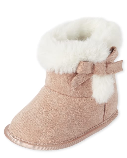 Newborn Shoes Topumt Baby Girl Plush Winter Snow Bowknot Boots