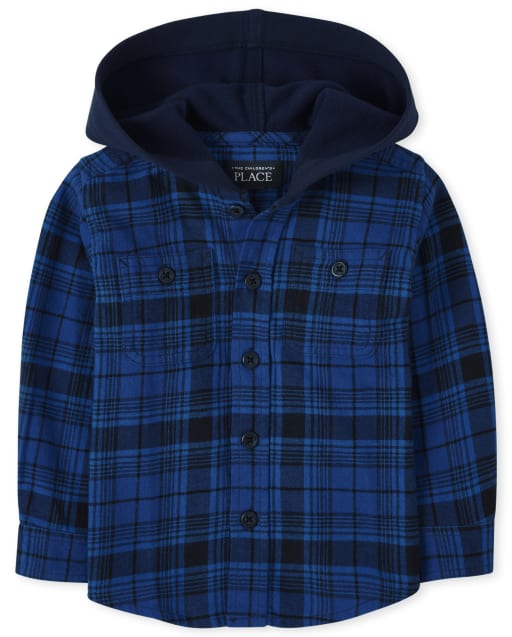 Boys plaid hoodie outlet