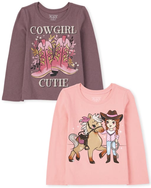 Baby And Toddler Girls Long Sleeve 'Cowgirl Cutie' And