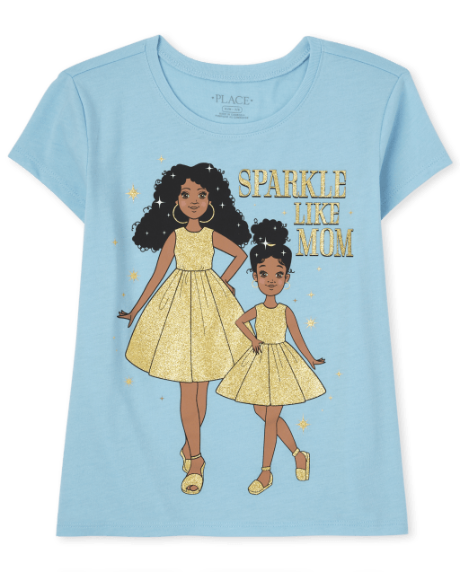 Girls Sparkle Like Mom Graphic Tee