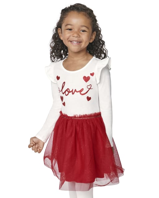 Baby And Toddler Girls Love Knit To Woven Dress