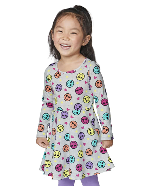 Baby And Toddler Girls Long Sleeve Print Skater Dress The Children's