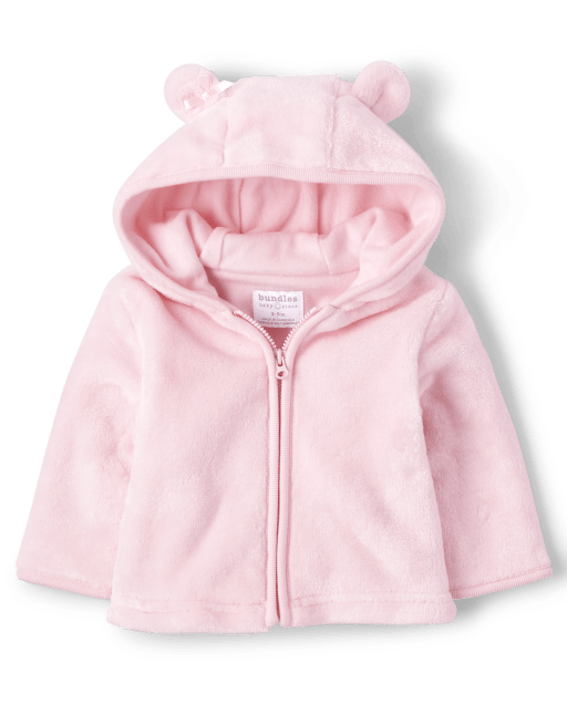 Baby Girls Long Sleeve Bear Faux Fur Cozy Jacket | The Children's Place -  SHELL