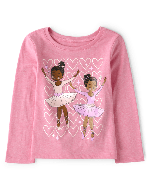 Baby And Toddler Girls Long Sleeve Dance Graphic Tee The Children's