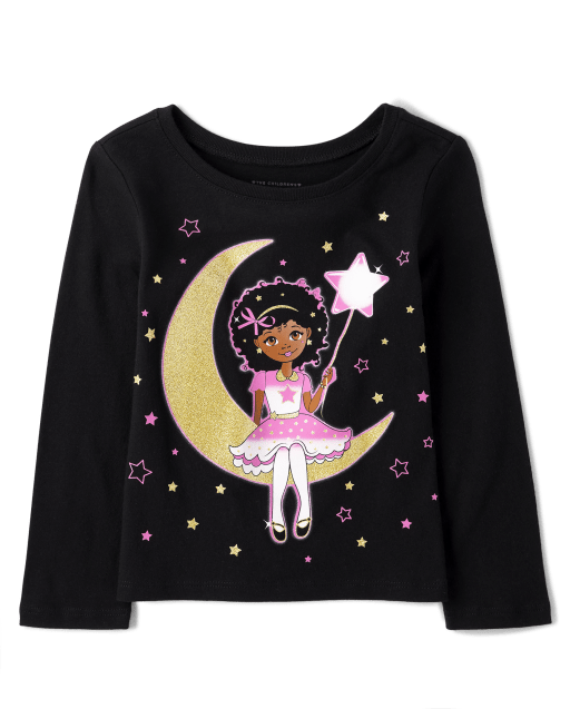 ★FANCYCLUB★BABY GIRL STRIPE LAYERED TEE (BLACK)★正規品 Baby And Toddler Girls Long Sleeve Girl Graphic Tee - BLACK