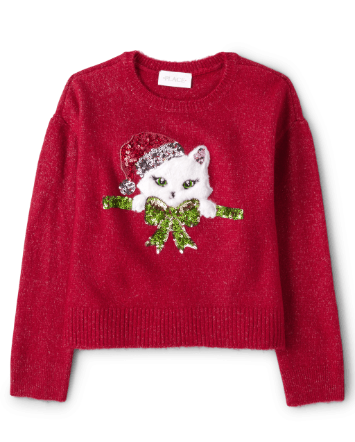 Girls christmas sweater cheap