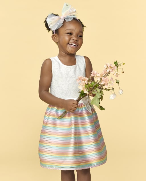 Baby girl striped dress hot sale
