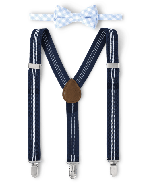 Boys Plaid Matching Bow Tie And Suspenders Set The Children's Place