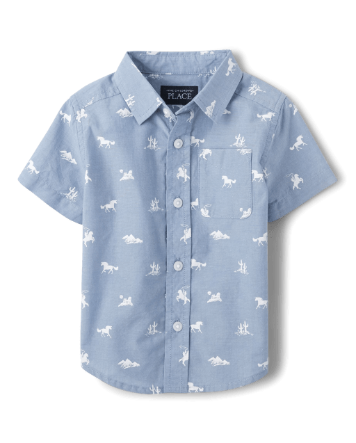 Toddler short sleeve dress sales shirt