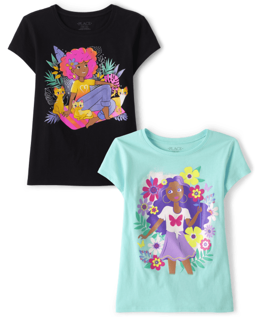 Folksy Flower Kids Ss Tee main image 1