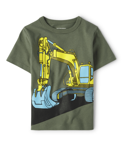 Baby And Toddler Boys Short Sleeve Contruction Truck Graphic Tee | The ...
