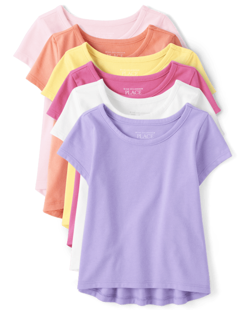 5-Pack Infant & Toddler Hot Pink Premium Short Sleeve Tees