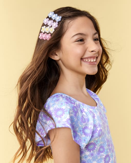 Girls Flower Hair Clip 4Pack The Children's Place MULTI CLR