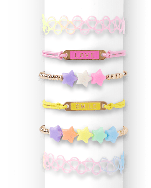 Girls Star Stack Bracelet 6-Pack | The Children's Place - MULTI CLR
