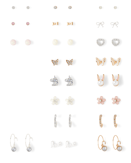 Girls Unicorn Earrings 20-Pack - MULTI | The Children's Place
