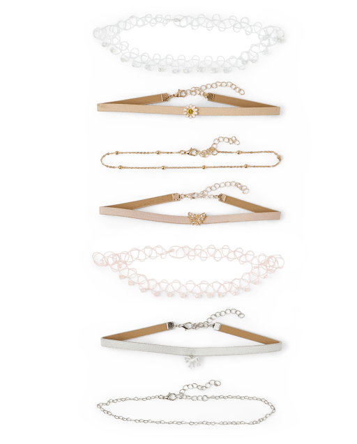 Girls Glitter Daisy Choker 7Pack The Children's Place MULTI CLR