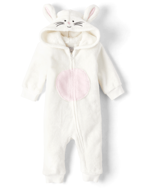 Unisex Baby Long Sleeve Bunny Coverall The Children's Place BUNNYS TAIL