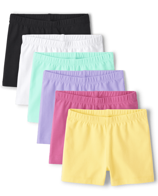 Girls Mix And Match Knit Cartwheel Shorts 6-Pack | The Children's Place ...