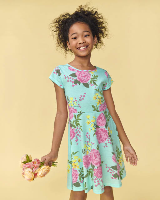 Girls floral deals print dress