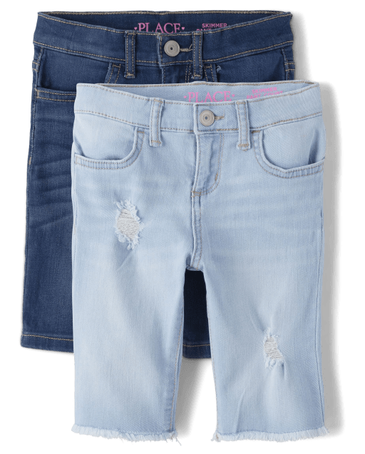 Girls Skimmer Jean Shorts 2Pack The Children's Place TESSA WASH