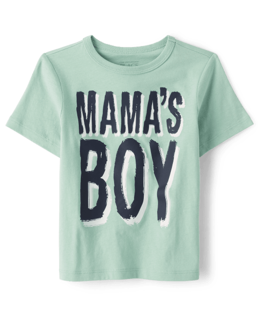 Baby And Toddler Boys Short Sleeve Mama's Boy Graphic Tee The