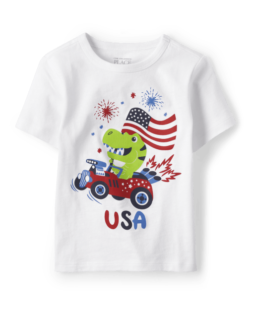 Baby And Toddler Boys Short Sleeve USA Graphic Tee The Children's